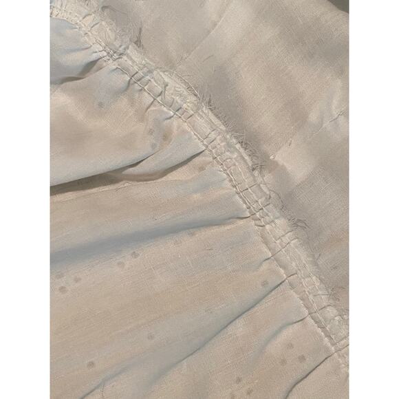 Vintage 1970’s Vicky Vaughn White Cotton Eyelet Ruffled Boho Retro Maxi Dress - Picture 12 of 16